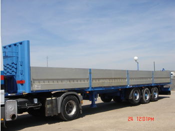 Dropside/ Flatbed semi-trailer Leciñena with aluminium lateral doors: picture 1