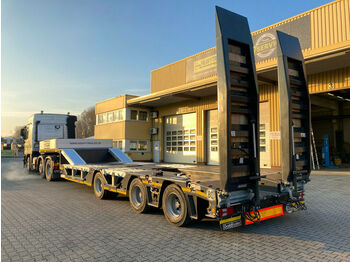 Goldhofer 3-Achs-Semi Stepstar m. Radmulden u. hydr Rampen  - low loader semi-trailer