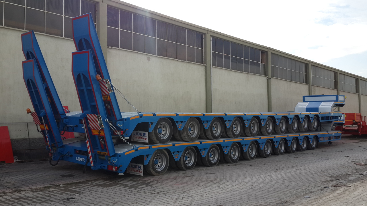 Low loader semi-trailer LIDER 2022 YEAR NEW MODELS containeer flatbes semi TRAILER FOR SALE: picture 15