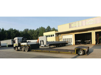 Low loader semi-trailer Meusburger 1-Achs-Tiefbett-Sattelauflieger