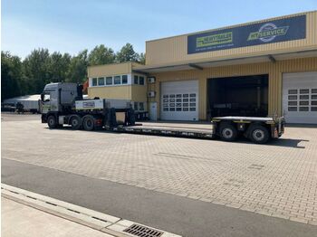 Meusburger 2-Achs-Tiefbett-Sattelauflieger mit Pendelachsen  - low loader semi-trailer