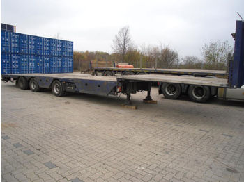 Meusburger Tieflader + 2 Radmulden + Ladehöhe 90 CM  - Low loader semi-trailer