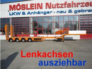 Möslein 4 Achs Satteltieflader, ausziehbar - Low loader semi-trailer