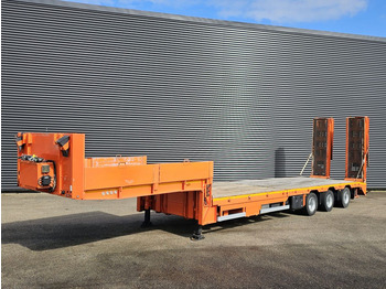 MEUSBURGER MTS 3 / STEERING AXLE / HYDRAULIC RAMPS + BED / WINCH - Low loader semi-trailer: picture 1