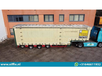 Meusburger 4-ass. Dubbel (2x) uitschuifbare Semi dieplader met elektrische huifo  - Low loader semi-trailer: picture 1