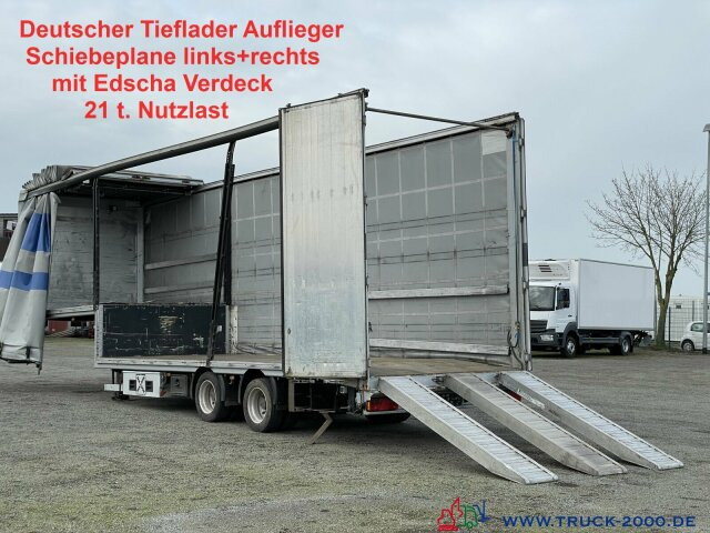 Meusburger Spezialtieflader Geschlossen "Stapler-Maschinen" - Low loader semi-trailer: picture 1