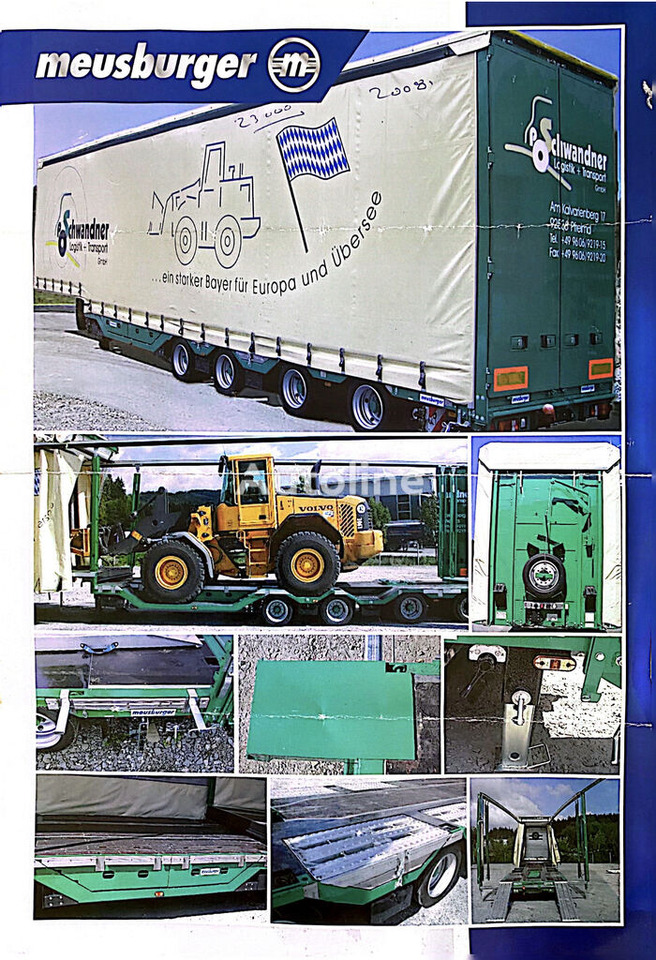 Meusburger Typ: MPG-4 - trailer combine / tractoare / vole - axe viratoare - Low loader semi-trailer: picture 5