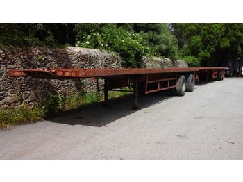 Dropside/ Flatbed semi-trailer NETAM-FRUEHAUF Two axle trailer with twist locks for containers: picture 1