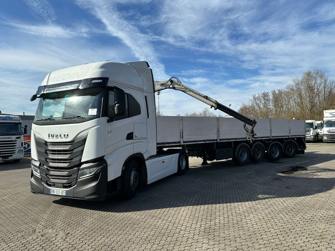 Pacton TTD454 NL Trailer 2X liftaxle 2x steeraxle BPW | Kennis 14000 cr - Dropside/ Flatbed semi-trailer: picture 1