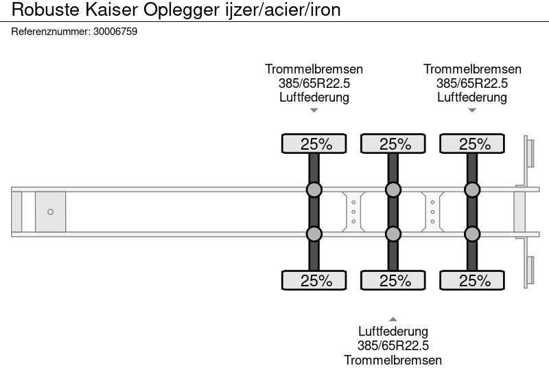 Tipper semi-trailer Robuste Kaiser Oplegger ijzer/acier/iron: picture 13