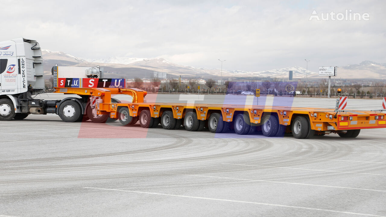 STU 8 AXLE LOWBED- HYDRAULIC STEERING AXLES / 8 ESSİEUX SURBAISSES-E - Low loader semi-trailer: picture 1