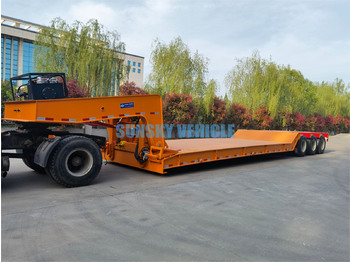 New Low loader semi-trailer for transportation of heavy machinery SUNSKY 3 Axle 70 Tons detachable gooseneck lowbed trailer: picture 5