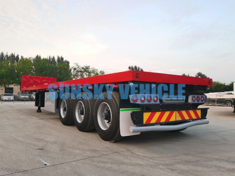 New Dropside/ Flatbed semi-trailer for transportation of bulk materials SUNSKY 40FT 3 axle flat deck trailer: picture 9