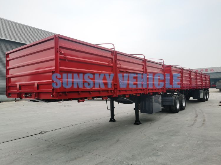 SUNSKY 40FT drop side wall semi trailer - Dropside/ Flatbed semi-trailer: picture 5