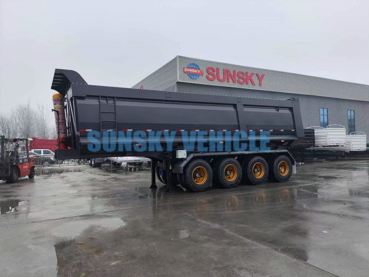 SUNSKY 4-Axle Dump Semi-trailer - Tipper semi-trailer: picture 1