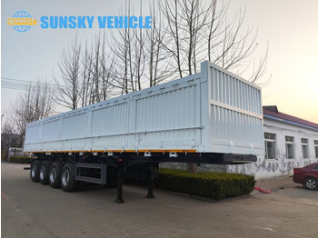 New Container transporter/ Swap body semi-trailer for transportation of containers SUNSKY 60Ton 4 axle sidewall tipper trailer: picture 4