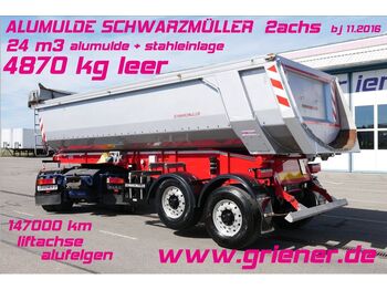 Tipper semi-trailer Schwarzmüller K serie /ALUMULDE + STAHLEINLAGE /4870 kg LEER: picture 1