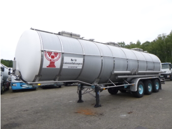 Burg Chemical / Food tank inox 36 m3 / 3 comp / ADR valid 01/2021 - Tank semi-trailer