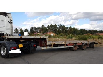 Dropside/ Flatbed semi-trailer Tieflader Popp Lenk Achse Stahlboden: picture 1