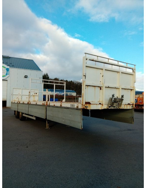 Trailor 2 axles / Full steel - rail side/ridelles - Dropside/ Flatbed semi-trailer: picture 3