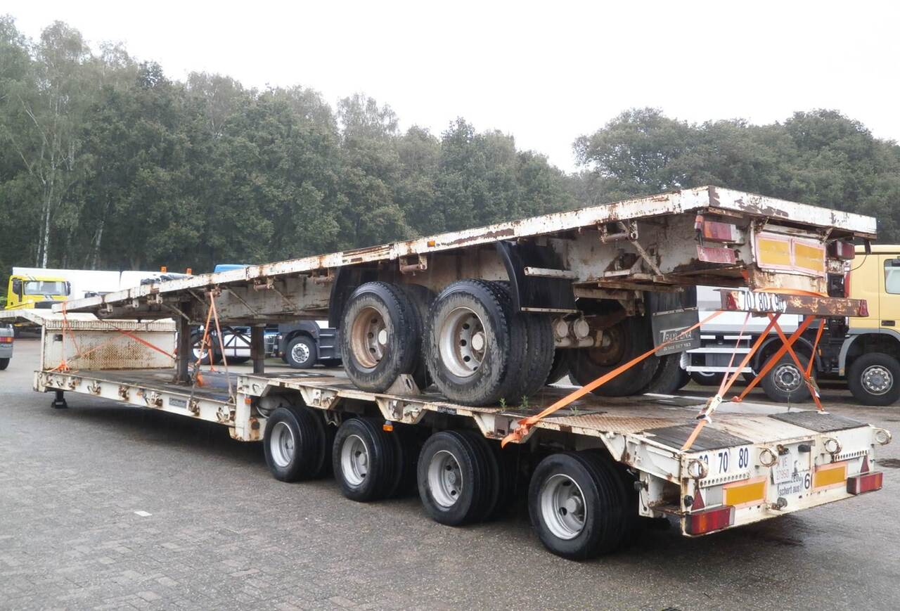Traylona 2-axle platform trailer 39000KG / Extendable 19M - Low loader semi-trailer: picture 4
