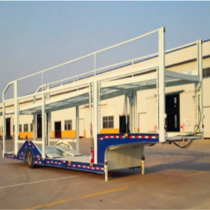 XCMG Official Manufacturer Flat Bed Container Car Transport Semi Truck Trailer - Autotransporter semi-trailer: picture 4