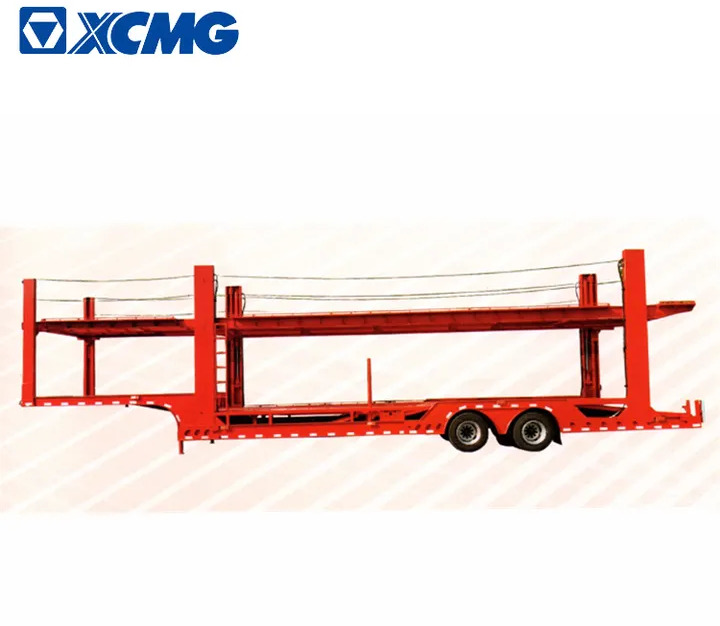 XCMG official multi-axle hydraulic truck trailer flatbed car transporter trailer - Autotransporter semi-trailer: picture 1