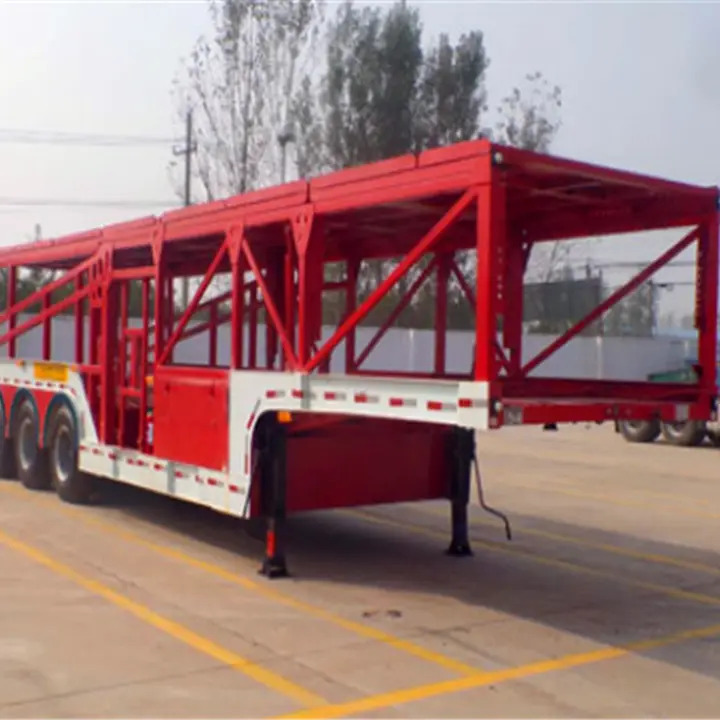 XCMG official multi-axle hydraulic truck trailer flatbed car transporter trailer - Autotransporter semi-trailer: picture 4