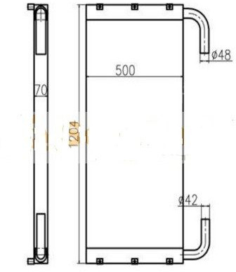 4650356 OILCOOLER  HITACHI ZX270.3  280.3 - Radiator for Excavator: picture 1