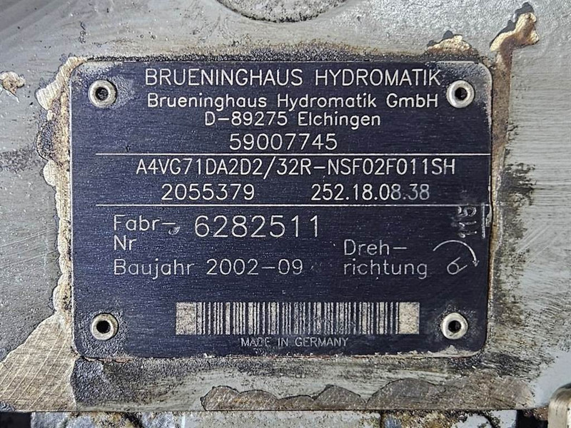 Brueninghaus Hydromatik A4VG71DA2D2/32R-Drive pump/Fahrpumpe - Hydraulics for Construction machinery: picture 4