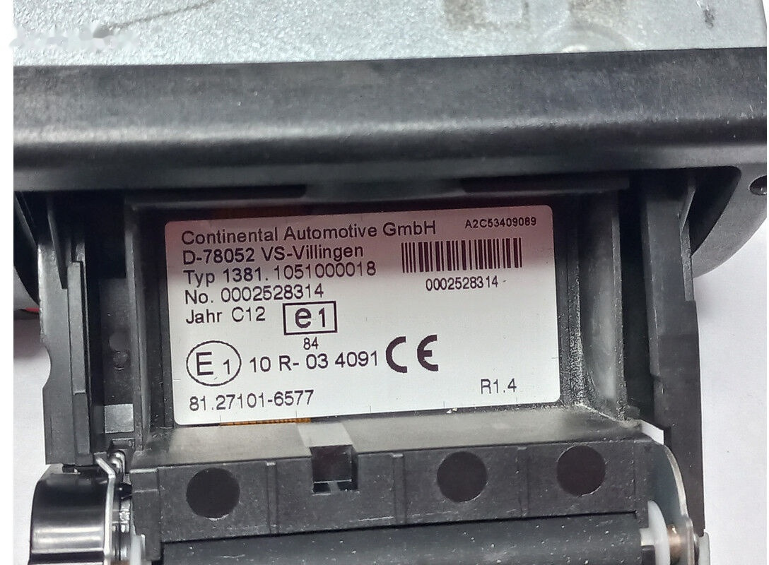 Continental DTCO 1381.1051000018, MAN 81.27101-6577, 2012 81 - Tachograph for Truck: picture 2