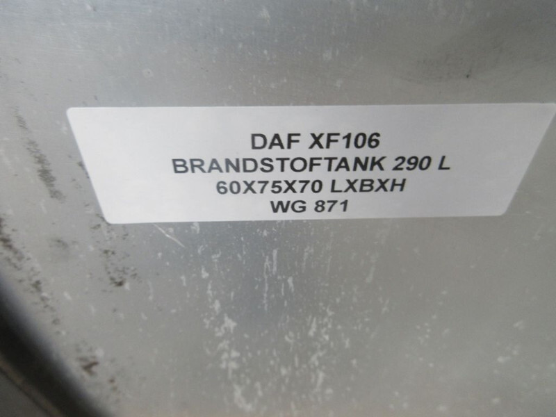 Fuel tank for Truck DAF DIESELTANK DAF 290 LITER MAAT 70X70X60 MODEL 2018: picture 6