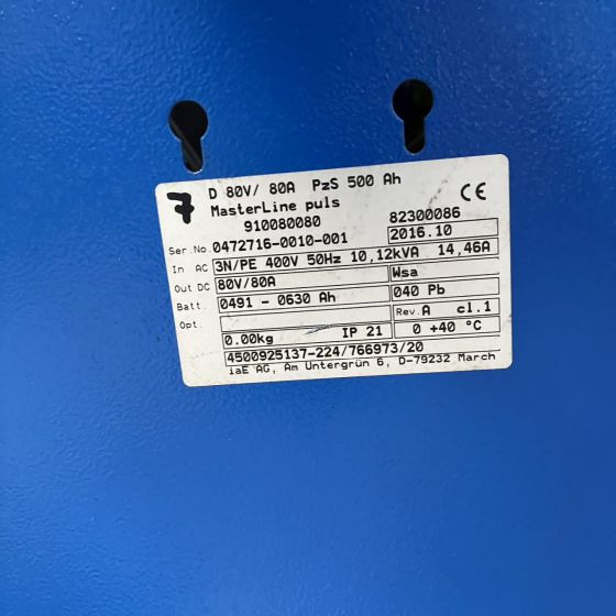 Electrical system for Material handling equipment Hawker D 80V/80A pzS 500  Ah (2): picture 6