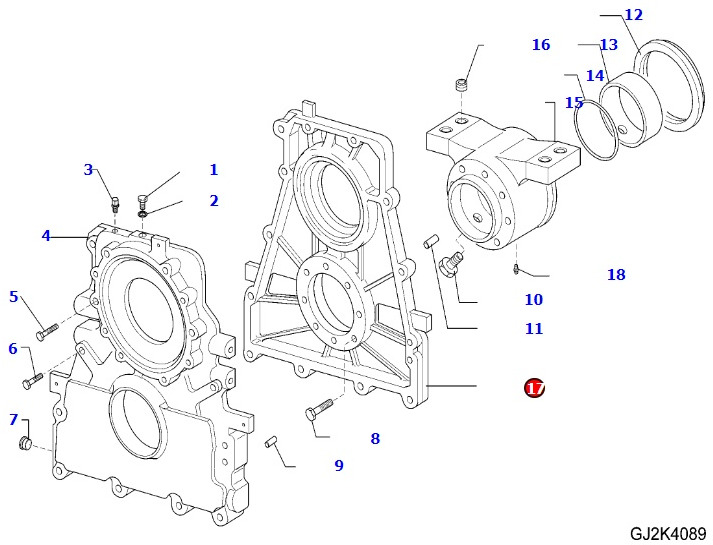 Komatsu WA100 - most napędowy tylny Carraro - obudowa 42T-23-H0P39 - Axle and parts for Agricultural machinery: picture 1