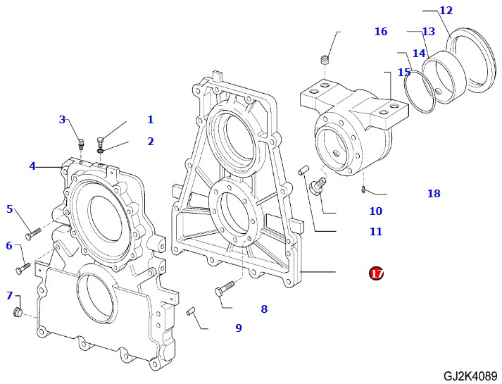 Komatsu WA100 - most napędowy tylny Carraro - obudowa 42T-23-H0P49 - Axle and parts for Agricultural machinery: picture 1