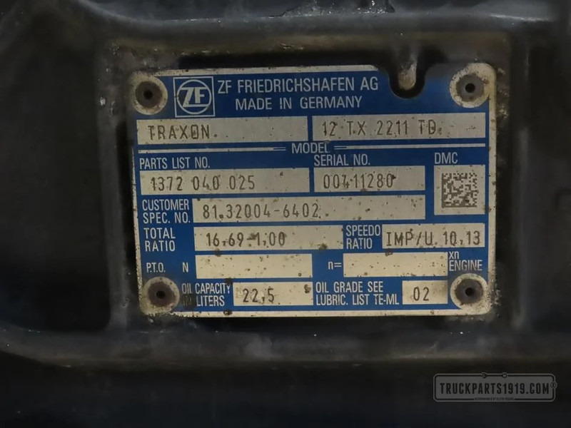 MAN 81.32004.6402 | Versnellingsbak Traxon 12TX221 - Gearbox for Truck: picture 4
