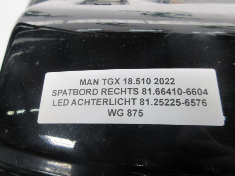 Body and exterior for Truck MAN 81.66410-6604/81.66410-6599/81.25225-6583/81.25225-6576 spatbord set MAN MODEL 2022: picture 8