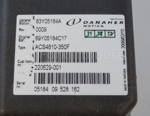 Toyota/BT 220629-001 Danaher motion AC Superdrive motor controller 83Y05184A ACS4810-350F Rev 0009 sn. 0518409528162 - ECU for Material handling equipment: picture 2