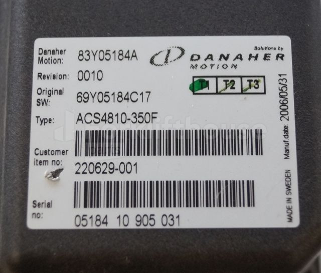 Toyota/BT 220629-001 Danaher motion AC Superdrive motor controller 83Y05184A ACS4810-350F Rev 0010 sn. 0518410905031 - ECU for Material handling equipment: picture 2