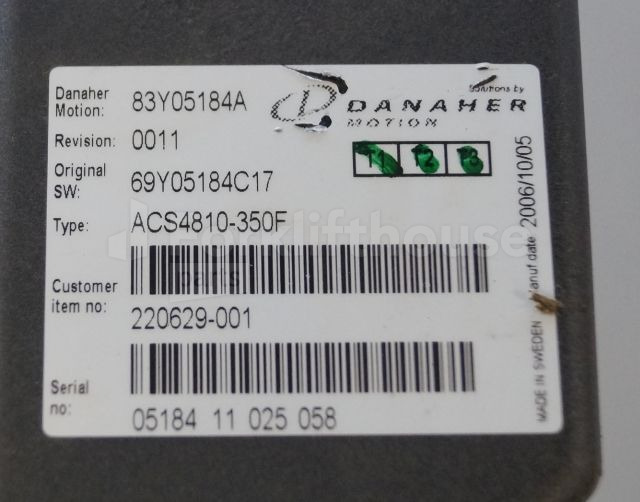Toyota/BT 220629-001 Danaher motion AC Superdrive motor controller 83Y05184A ACS4810-350F Rev 0011 sn. 0518411025058 - ECU for Material handling equipment: picture 2
