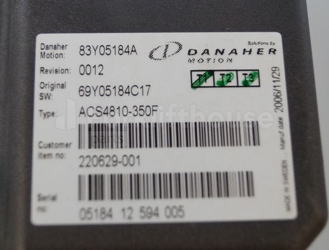 Toyota/BT 220629-001 Danaher motion AC Superdrive motor controller 83Y05184A ACS4810-350F Rev 0012 sn. 0518412594005 - ECU for Material handling equipment: picture 2