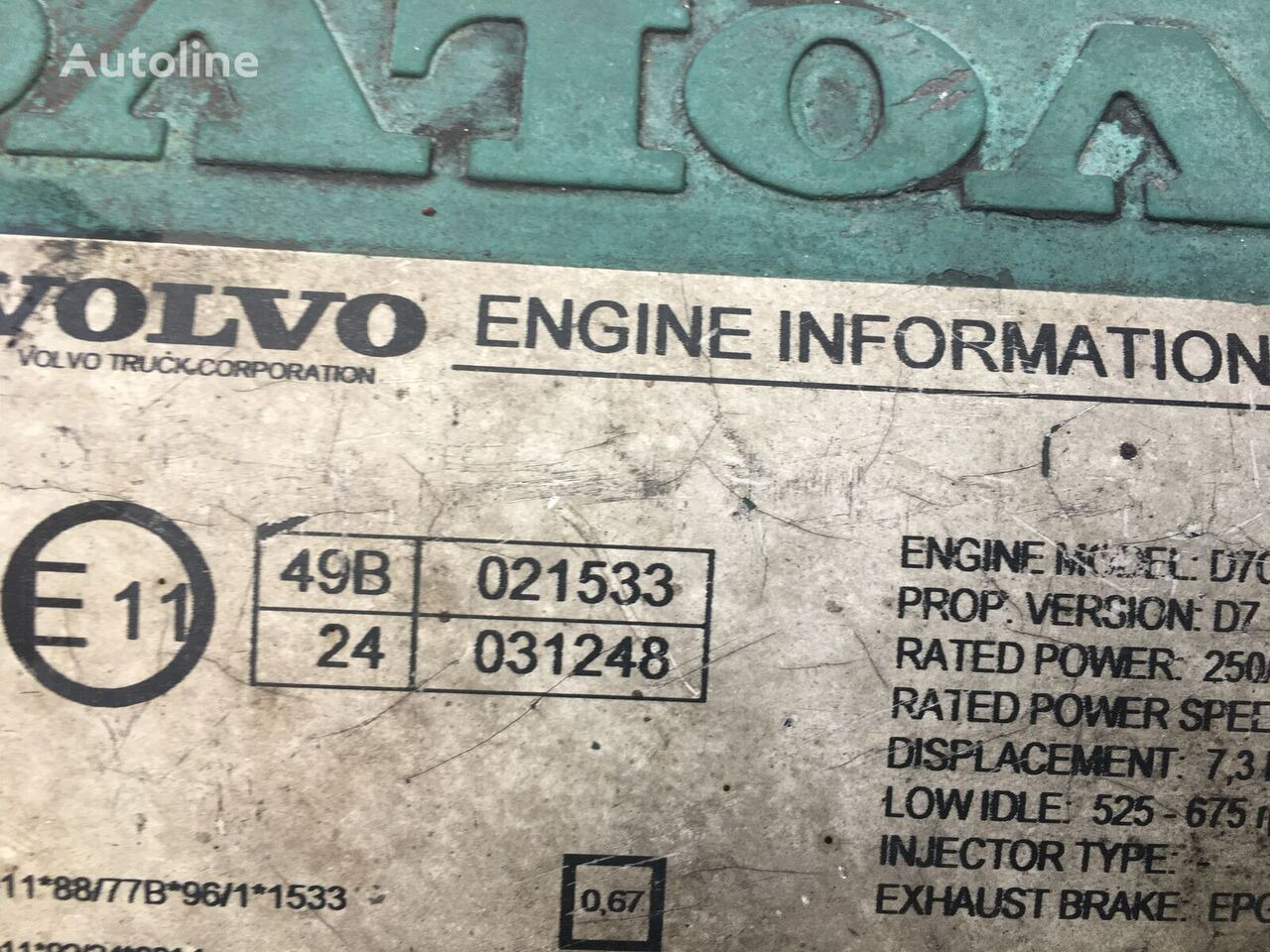 Volvo D7C - Engine for Bus: picture 2