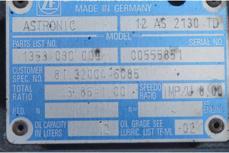 ZF 12AS213ODD TGS - Gearbox for Truck: picture 5