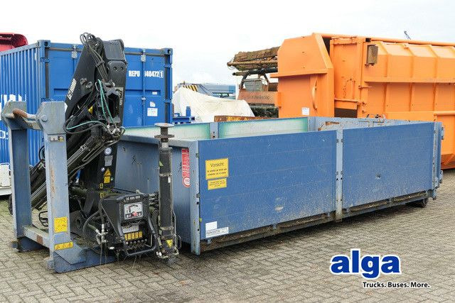 Abrollcontainer, Kran Hiab 099 BS-2 Duo  - Roll-off container, Crane truck: picture 1
