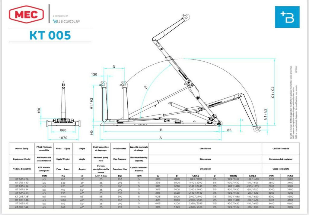 MEC KT005  City Abroller Abrollkipper Nagelneu  - Hook lift/ Skip loader system: picture 2