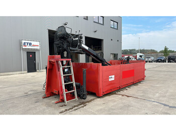 Roll-off container Onbekend CONTAINER WITH CRANE (HIAB CRANE 102 / KNIJPER/ GOOD WORKING CONDITION): picture 1