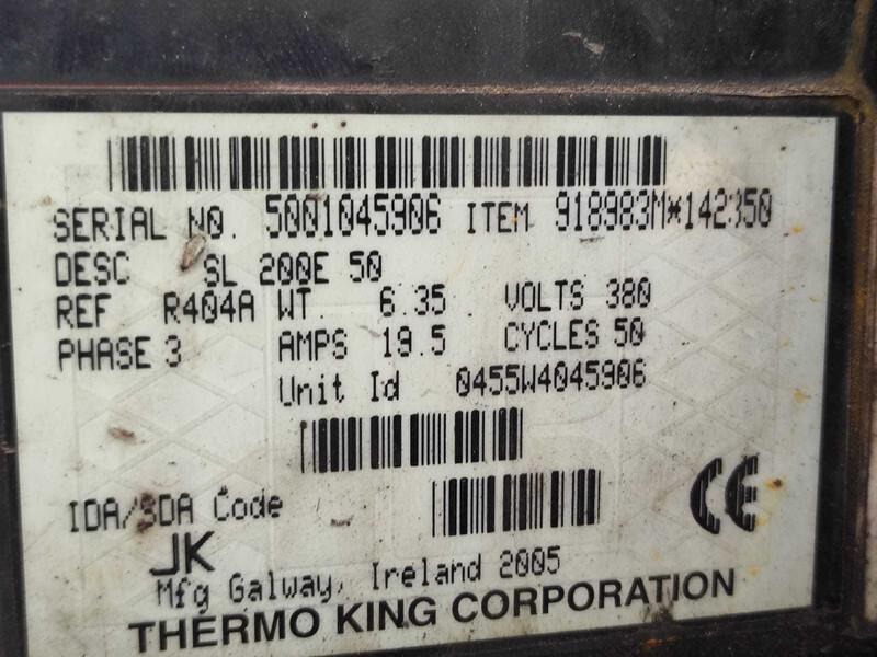 THERMO KING SL200E 50 REFRIGERATION UNIT / KÜLMASEADE - Refrigerator swap body: picture 4