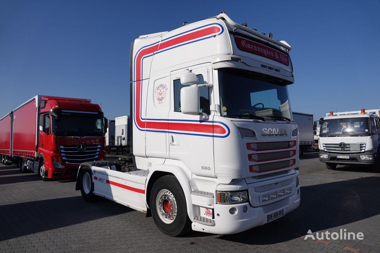 Scania R 580 / V8 / TOPLINE / RETARDER / LEATHER SEATS / I-PARK COOL / - Tractor unit: picture 4