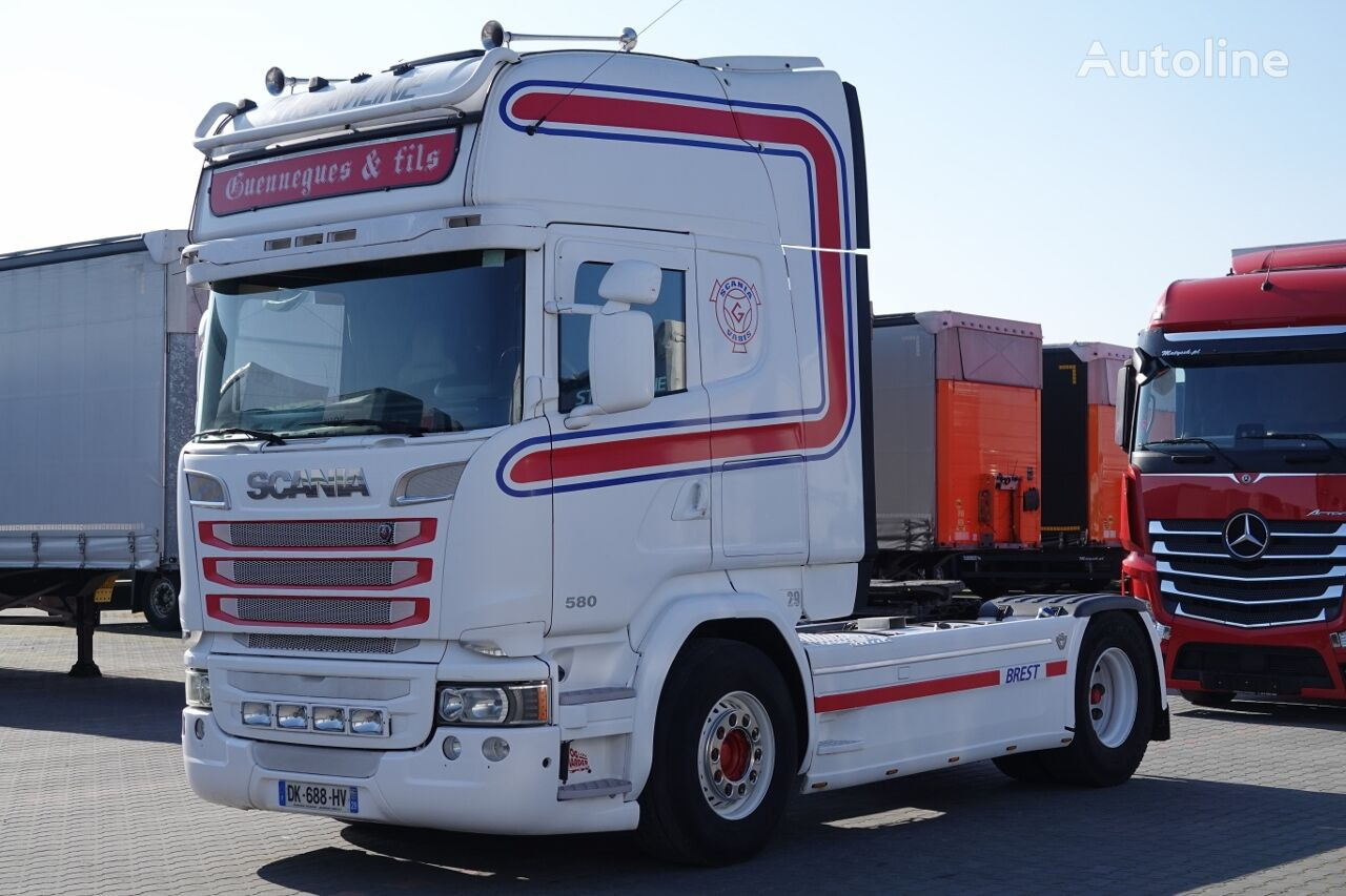 Scania R 580 / V8 / TOPLINE / RETARDER / LEATHER SEATS / I-PARK COOL / - Tractor unit: picture 1