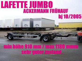 Container transporter/ Swap body trailer Ackermann LAFETTE JUMBO 910 - 1180 mm zwillingsbereift 2 x: picture 1